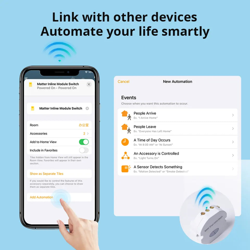 Módulo Matter a través de WiFi - 2 Gang - HomeKit | Página principal de Google | Cosas inteligentes