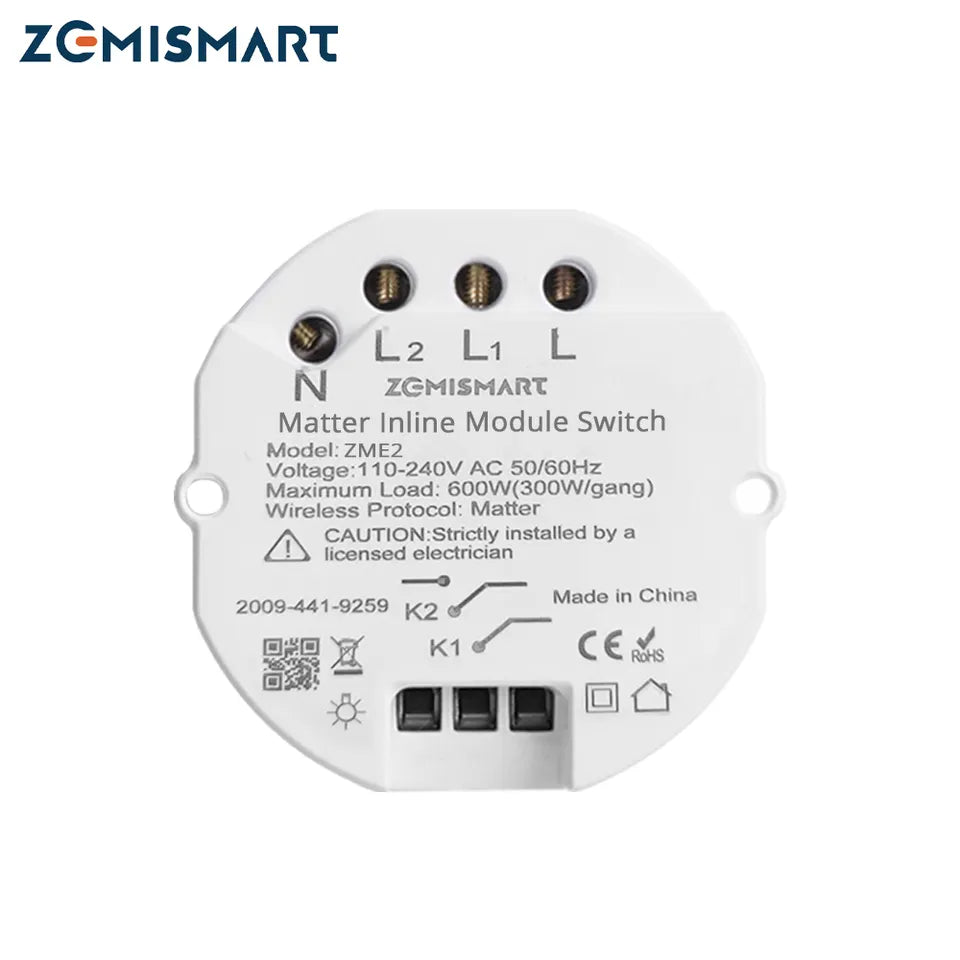 Módulo Matter a través de WiFi - 2 Gang - HomeKit | Página principal de Google | Cosas inteligentes
