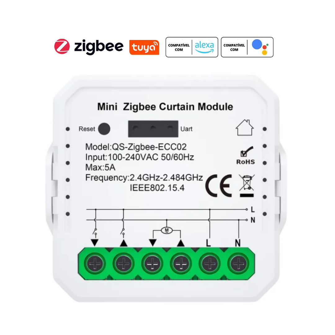 Mini módulo para persianas Zigbee 3.0 con porcentaje Tuya/Smartlife
