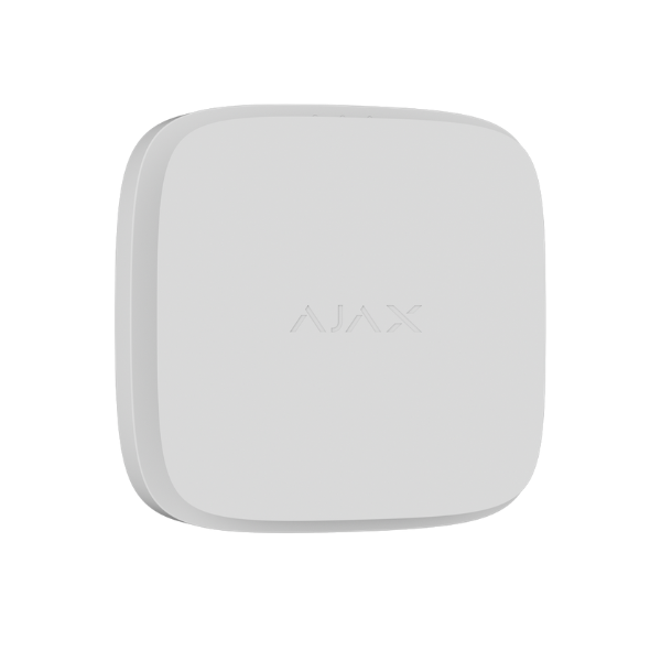 Detector de humo inalámbrico de 868 MHz con sensor de temperatura y sirena, color blanco - Ajax