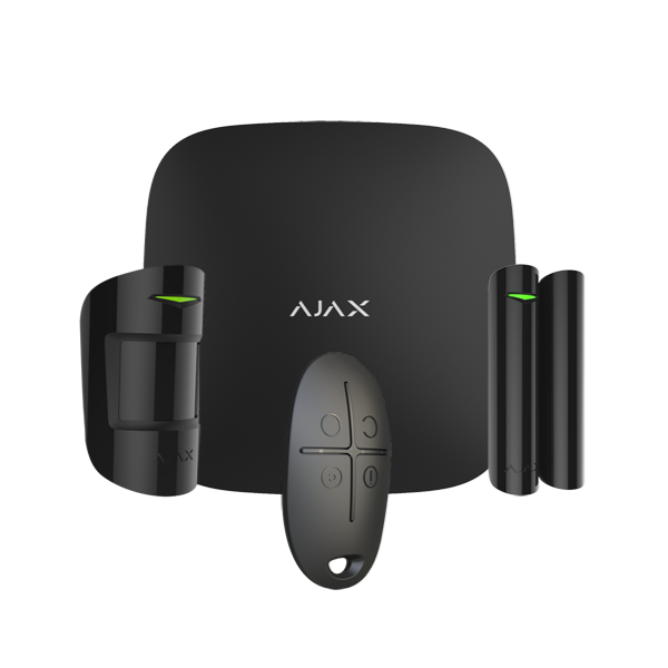 Kit de alarme anti-intrusão profissional c/ comunicação sem fios - preto