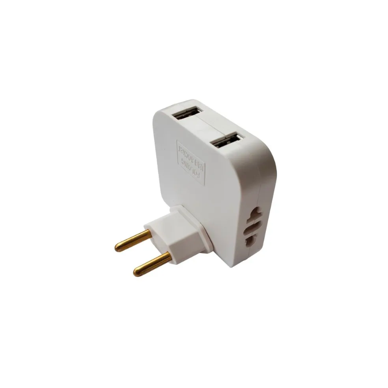 Adaptador de corriente: 4 en 1 (2x 230V + 2x USB)