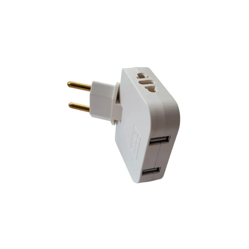 Adaptador de corriente: 4 en 1 (2x 230V + 2x USB)