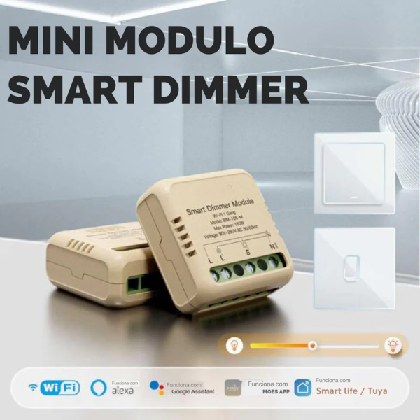 Mini Módulo Wi-Fi para Luzes Dimmer - Tuya / Smartlife