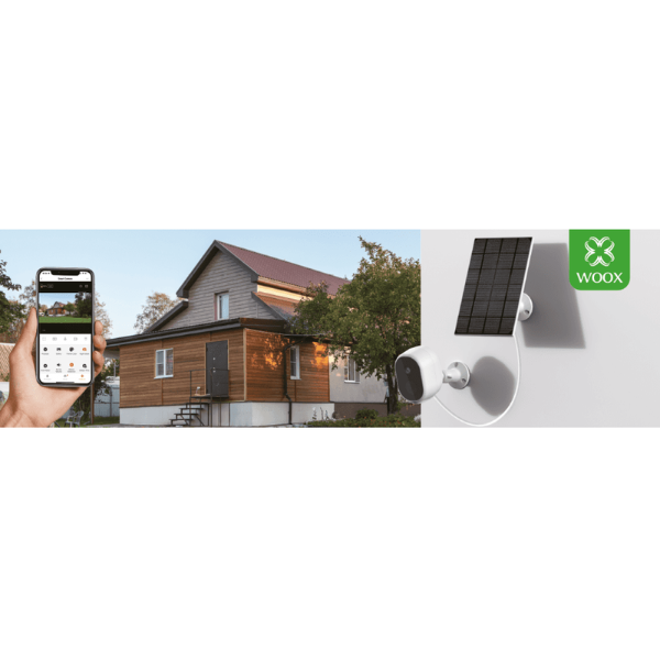 Cámara de seguridad inalámbrica para exteriores con panel solar, Tuya y SmartLife