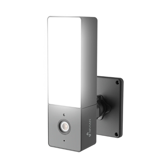 Cámara exterior 2K con lámpara - Negra - Tuya/Smartlife