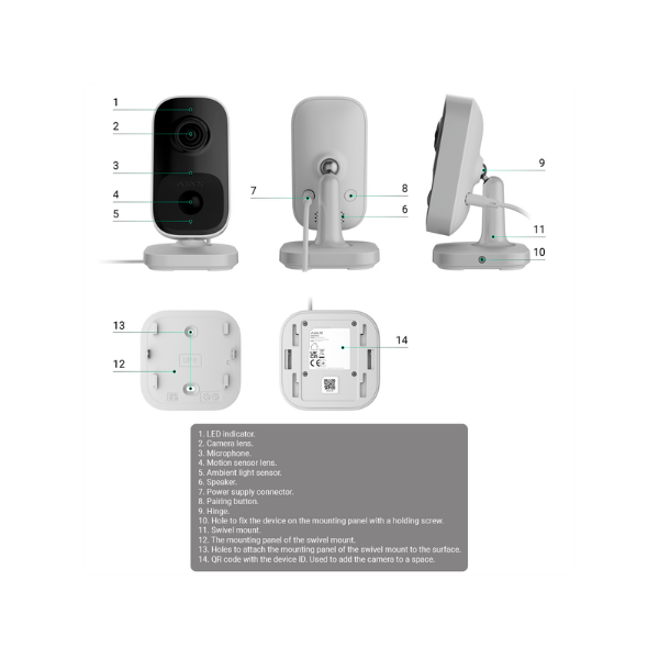 Câmara Cube IP 4 Mp com Deteção de objectos com IA