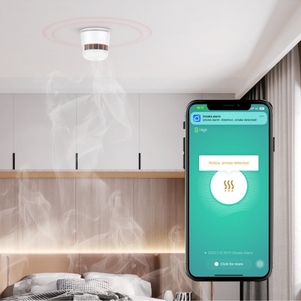Sensor de humo inteligente WOOX R7305 Zigbee - Tuya/Smartlife
