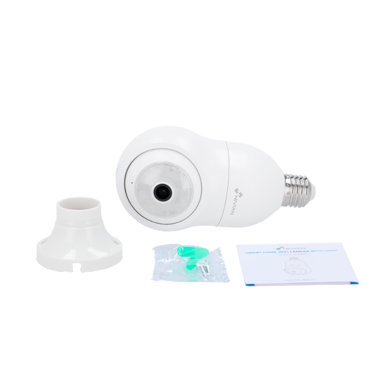 Cámara de seguridad 2K Wi-Fi 360 con enchufe E27 - Tuya/Smartlife
