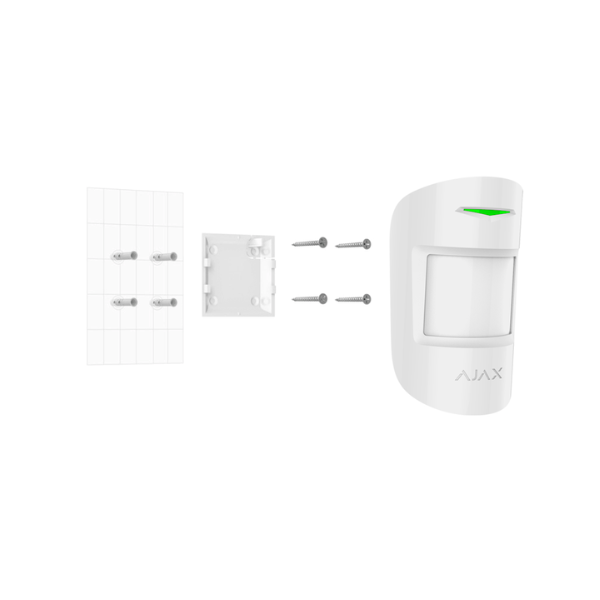 Detector PIR - Ajax Superior Fonte de alimentação 1 bateria CR123A 3.0 V Panasonic Suporte com parafuso de fixação-Ajax