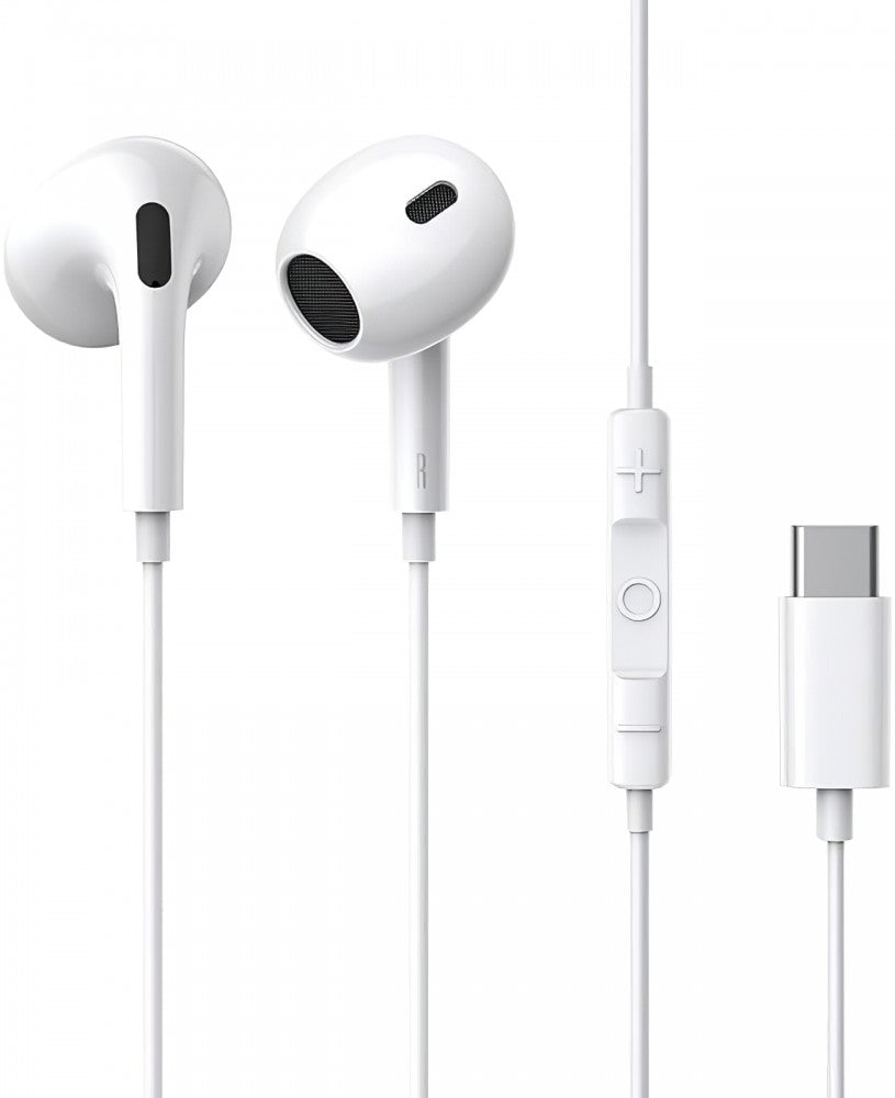 Auscultadores Encok CZ17 Wired Moon White