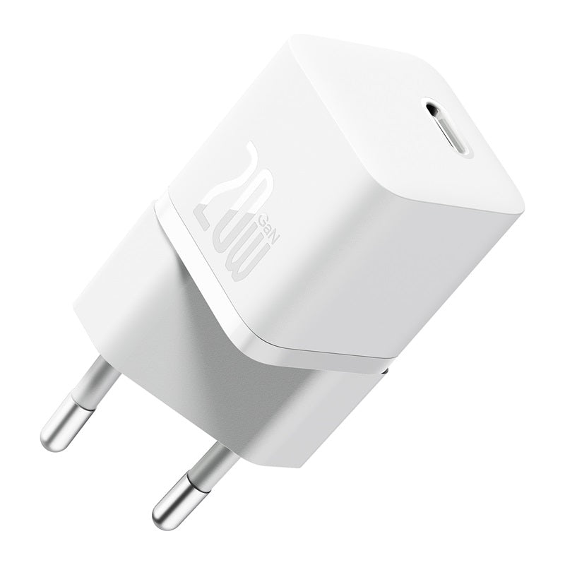 Carregador Baseus Gan5 Fast Charger(MINI) 1C 20W EU Moon White