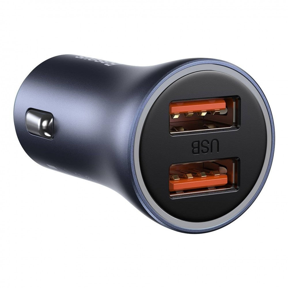 Carregador Veicular Baseus Golden Contactor Pro Dual40W Cabo Usb-C Dark Gray