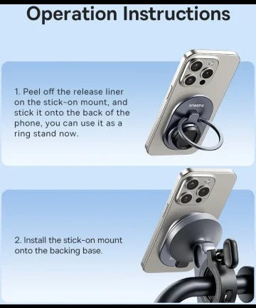 Suporte Baseus Primetrip Series Stick-On Type Bike Phone Mount Cosmic Black