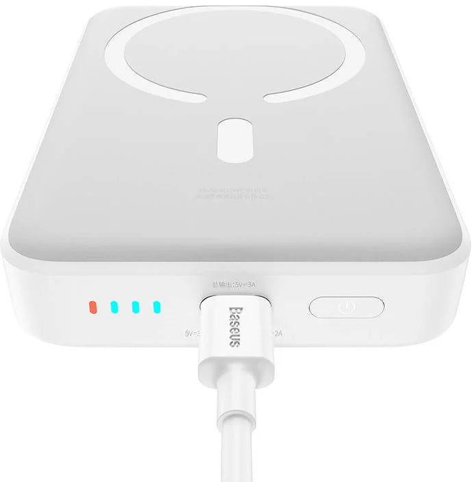 Powerbank Magnetic Mini Wireless Fast Charge 10000mAh 30W Branca