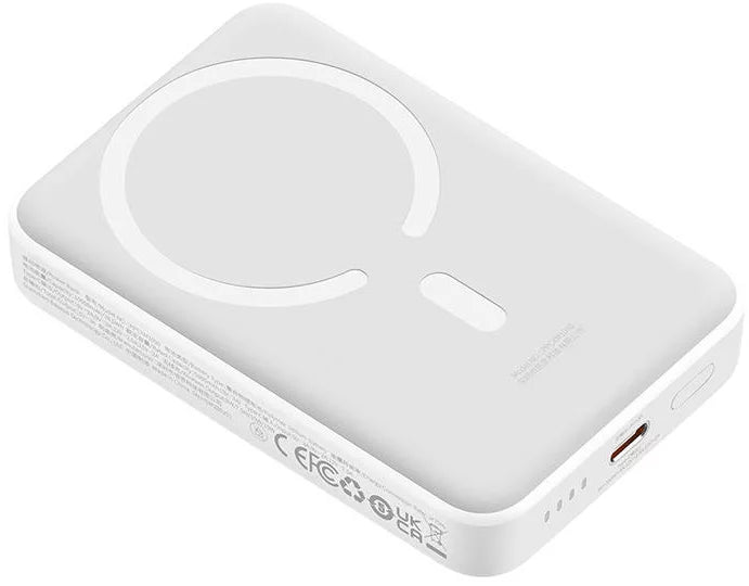 Powerbank Magnetic Mini Wireless Fast Charge 10000mAh 30W Branca
