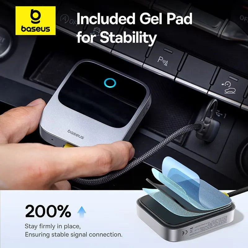 Adaptador Auto Baseus Safejourney Carplay Wireless Black