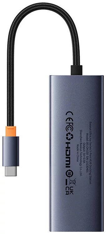 Hub USB UltraJoy Series 5-Port Space Grey (3xUSB+RJ45+PD)
