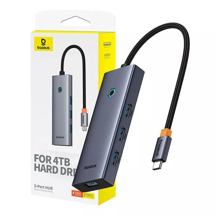 Hub USB UltraJoy Series 5-Port Space Grey (4xUSB+PD)