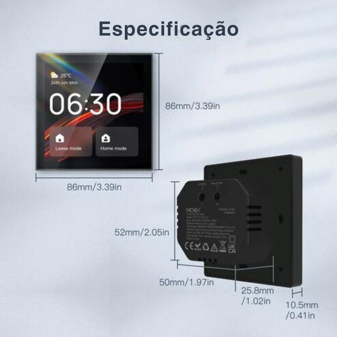 Gateway Zigbee 3.0 Touchscreen 4" Moes com Alexa Incorporada - Tuya / Smartlife
