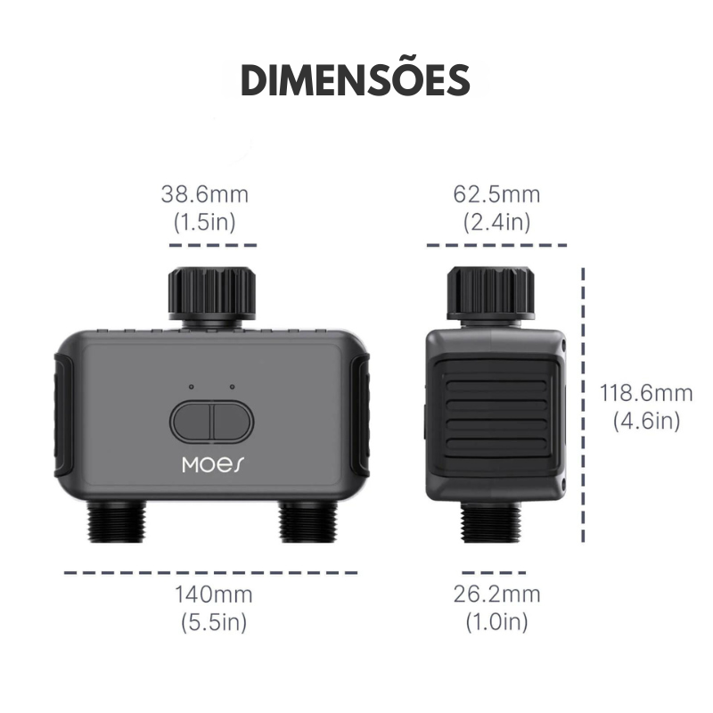 Regadera inteligente con Bluetooth dual - Moes - Tuya / Smart Life