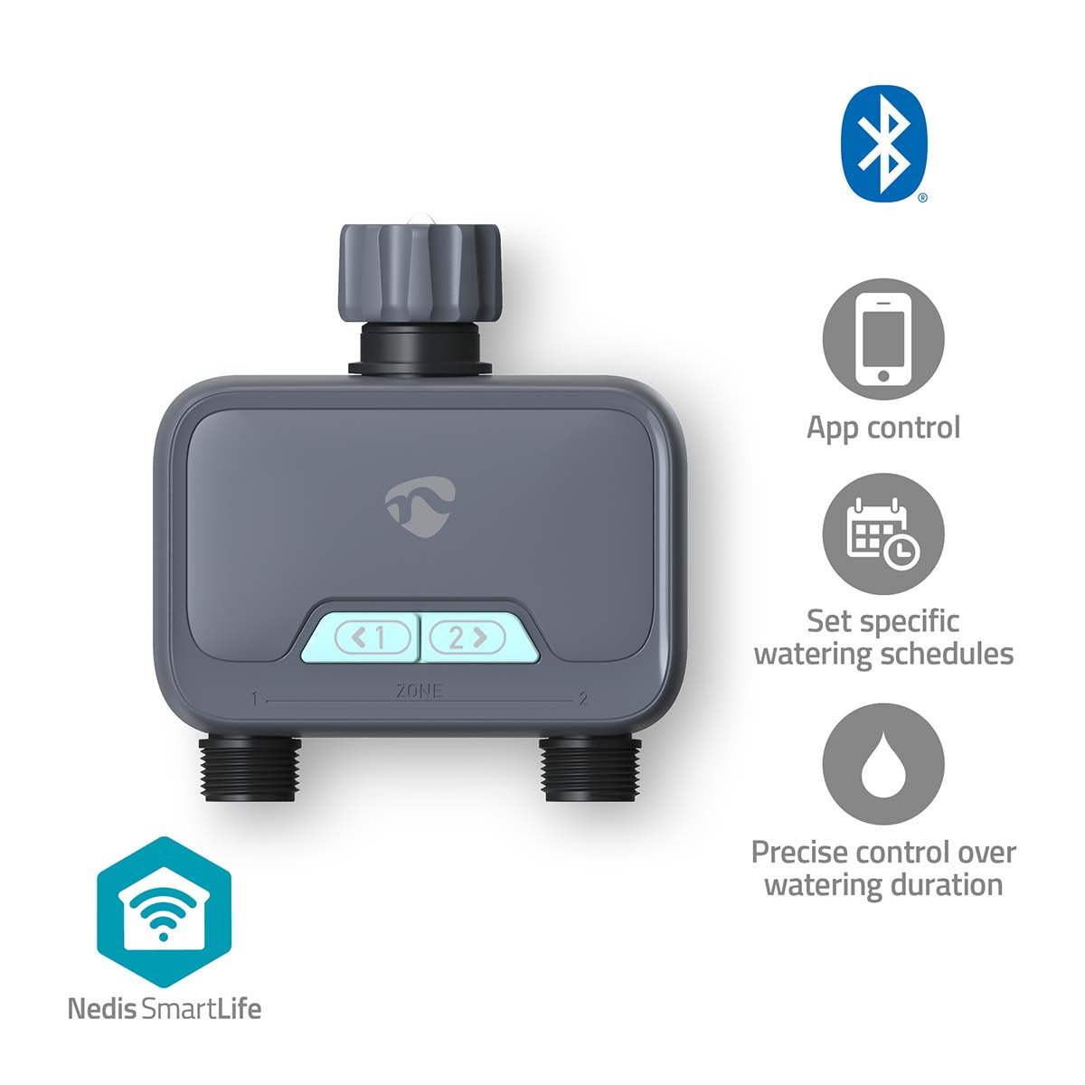 Rega Inteligente Dupla Bluetooth - Nedis - Tuya / Smart Life
