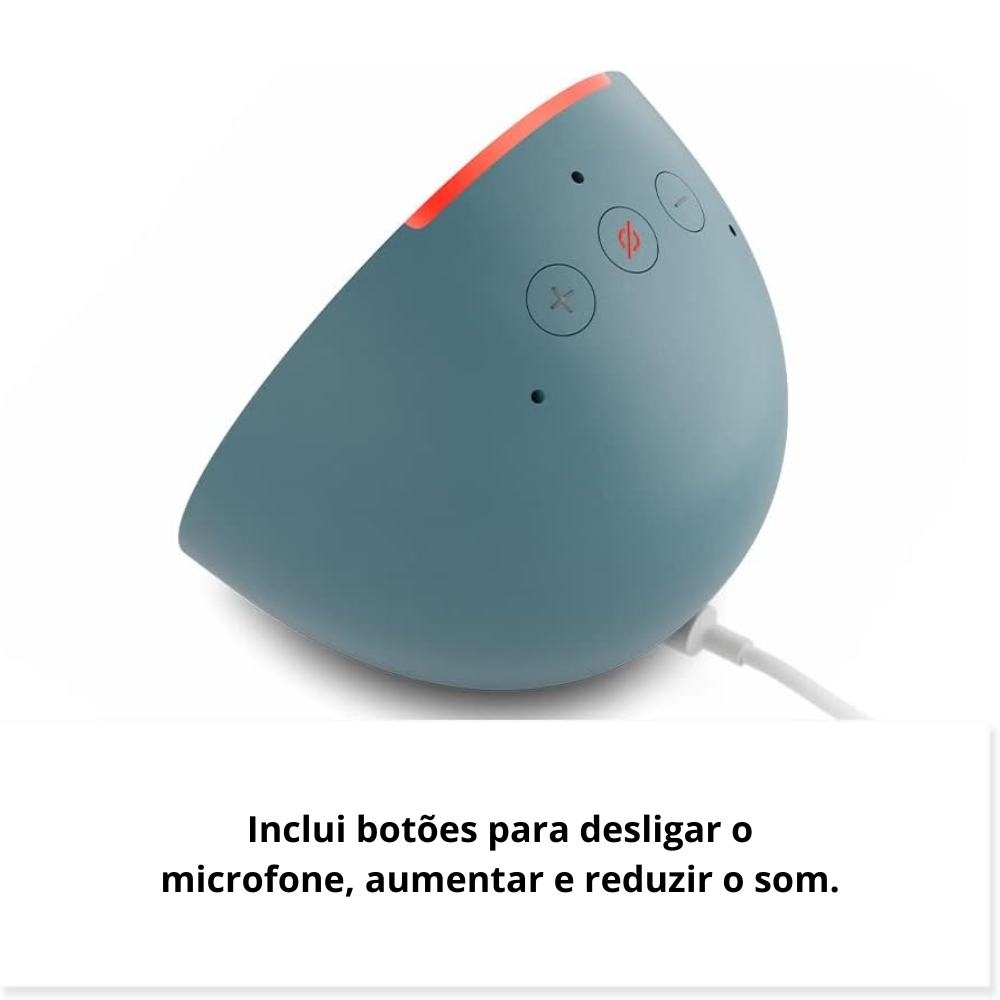 Eco Pop | Altavoz compacto e inteligente de sonido completo con Wi-Fi, Bluetooth y Alexa | Azul-Verde
