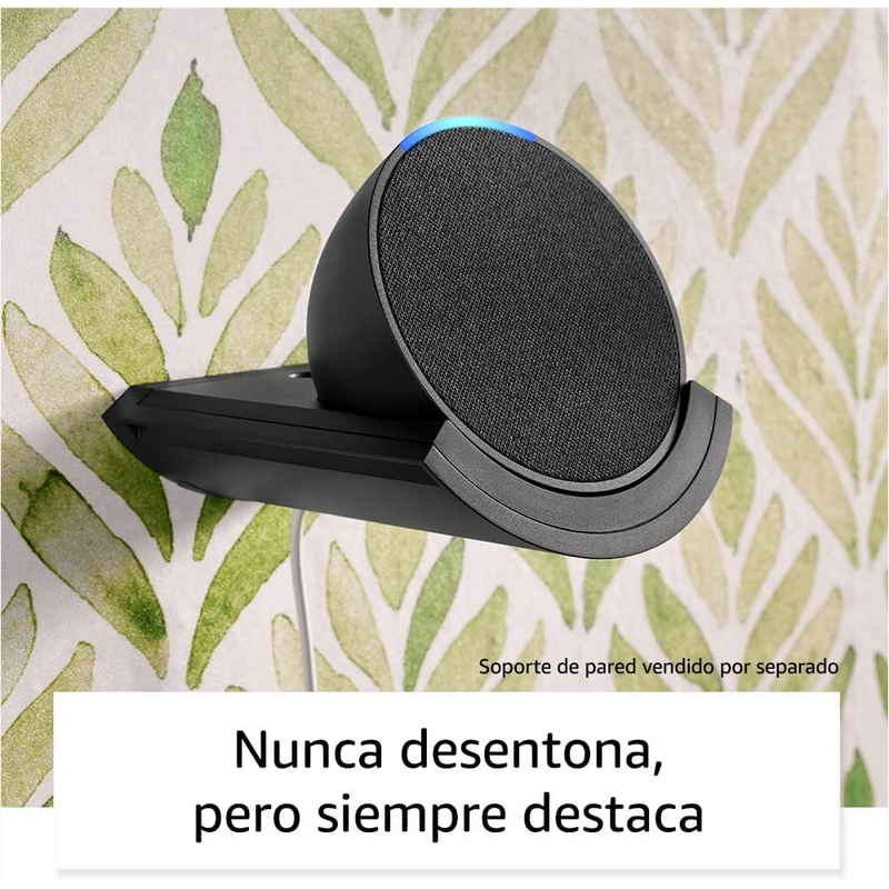 Eco Pop | Altavoz compacto e inteligente de sonido completo con Wi-Fi, Bluetooth y Alexa | Blanco