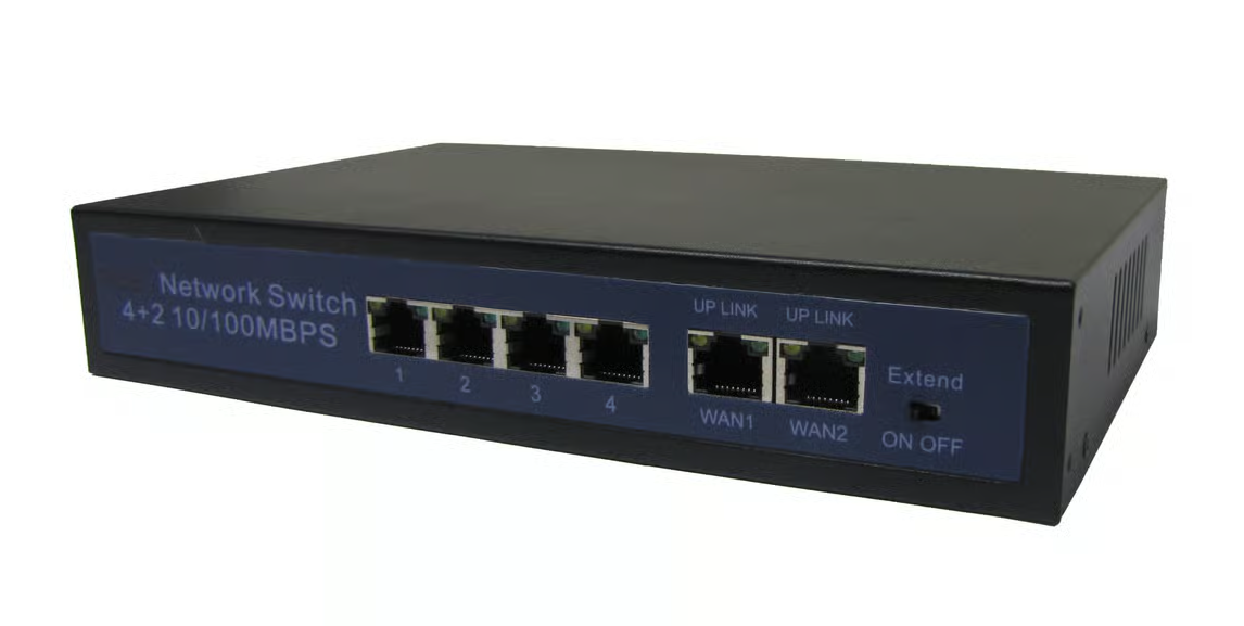Switch POE de 4+2 puertos para videoportero PoE