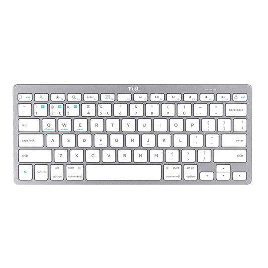 Teclado Trust Bluetooth Cinza e Branco - Win/Mac/Android - Layout PT