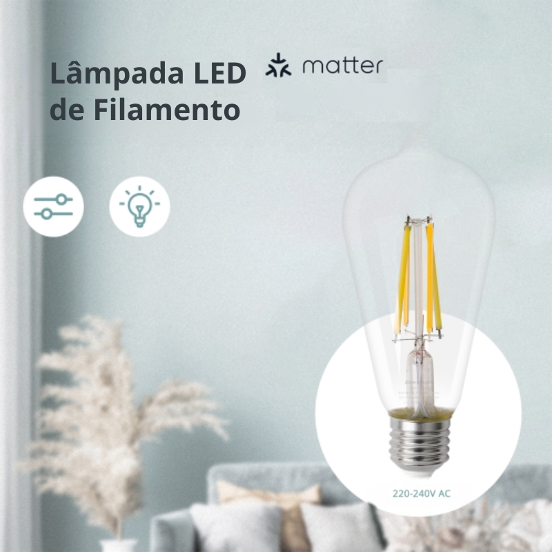 Bombilla de filamento E27 - Matter over Wi-Fi - Tuya / Smartlife