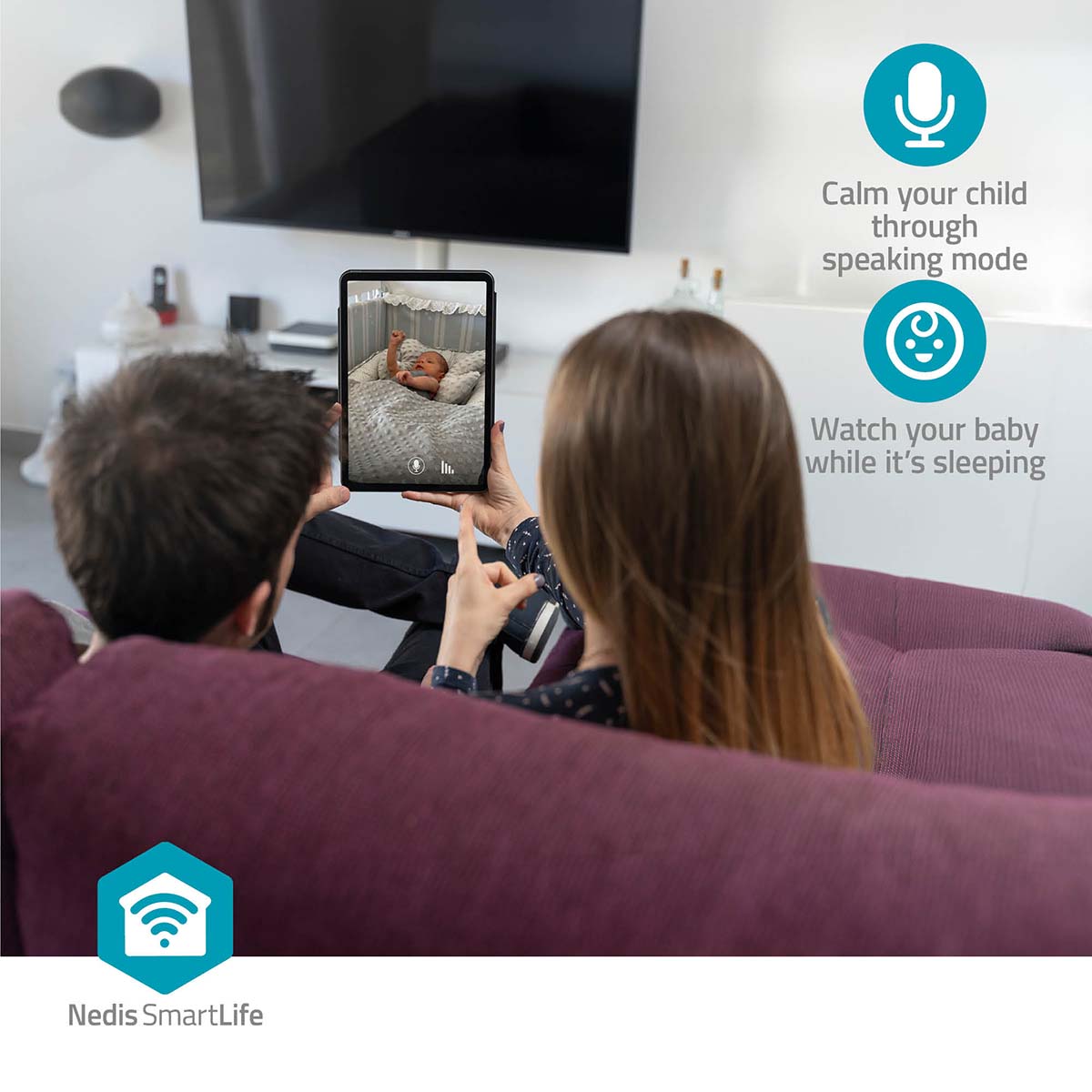 Câmara p/Interior Inteligente Wi-Fi FHD - Nedis - Tuya / SmartLife