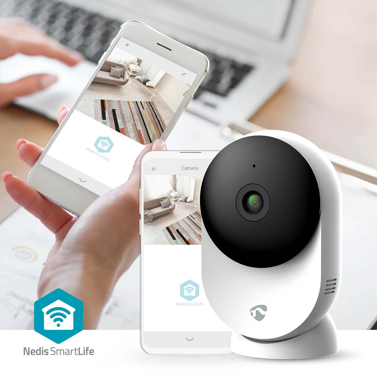 Câmara p/Interior Inteligente Wi-Fi FHD - Nedis - Tuya / SmartLife
