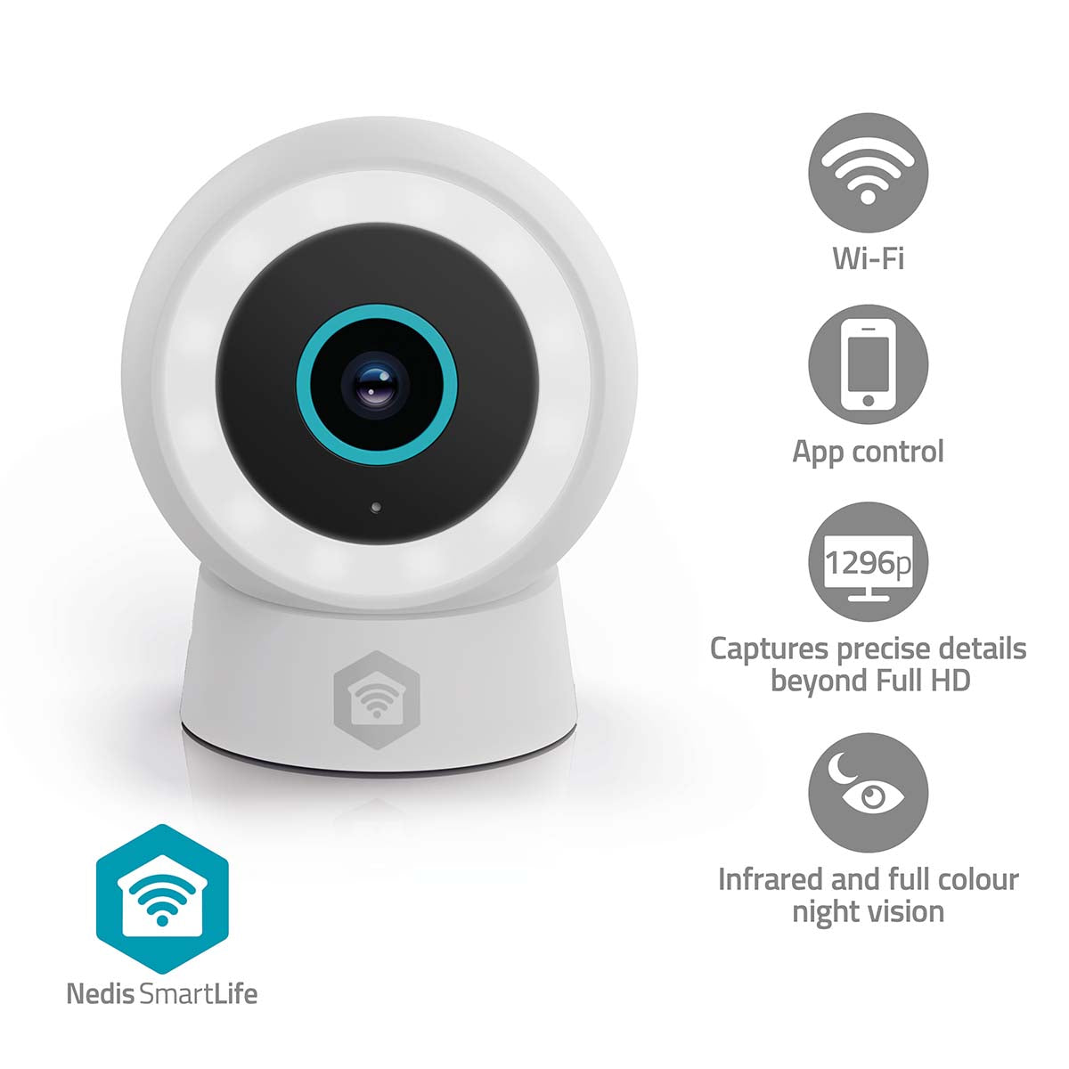 Câmara p/Exterior e Interior com Deteção de Movimento - Nedis - Tuya / SmartLife