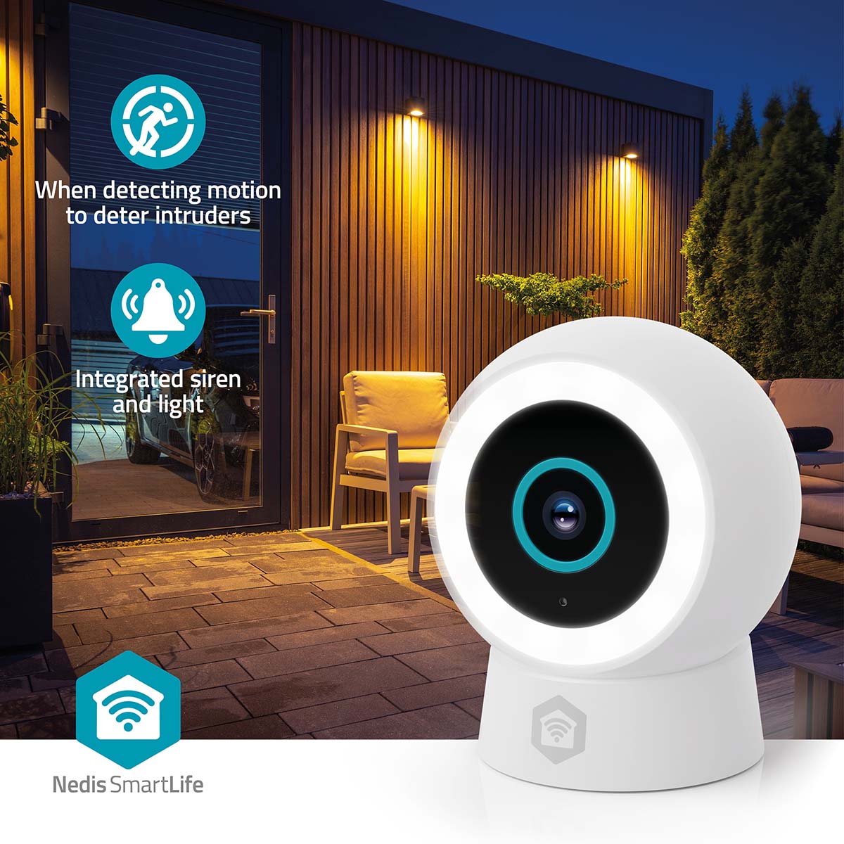 Câmara p/Exterior e Interior com Deteção de Movimento - Nedis - Tuya / SmartLife