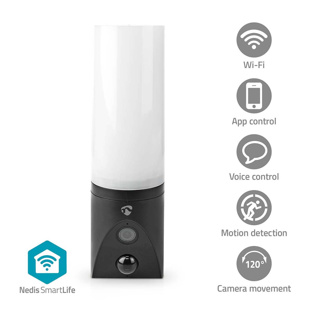 Câmara Full HD p/Exterior com Luz LED - Nedis - Tuya / SmartLife
