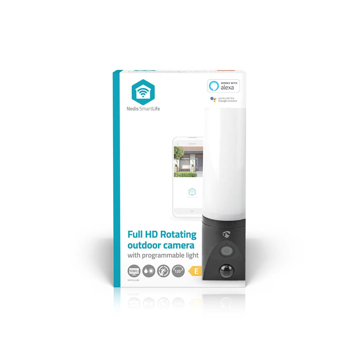 Câmara Full HD p/Exterior com Luz LED - Nedis - Tuya / SmartLife