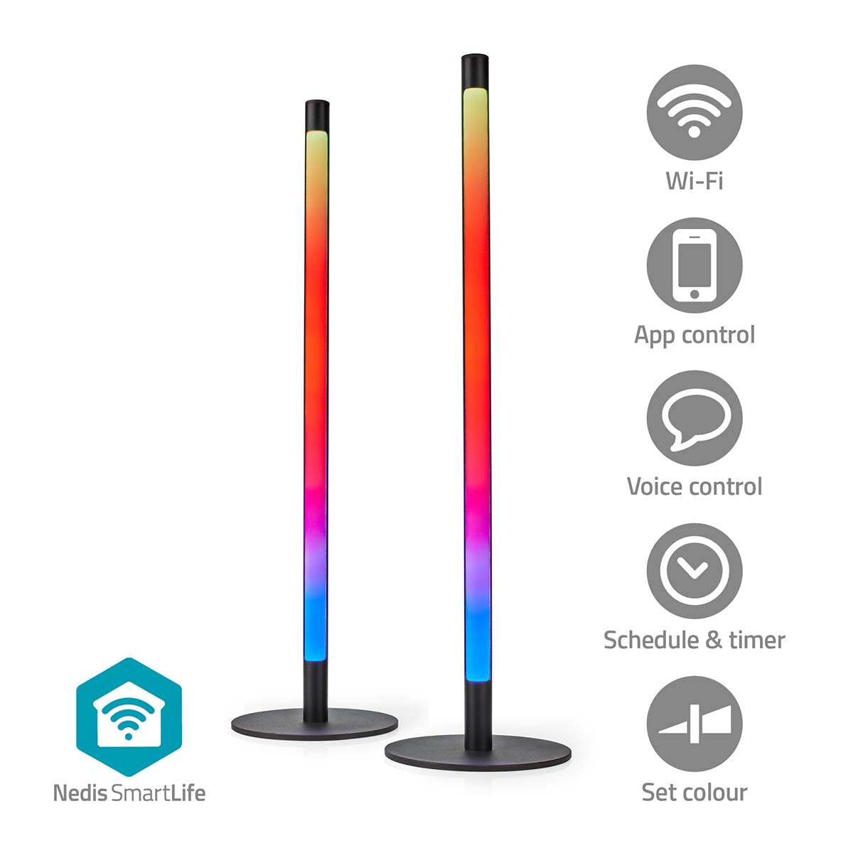 Barras Led de Secretária Inteligentes Wi-Fi - Nedis - Tuya / SmartLife