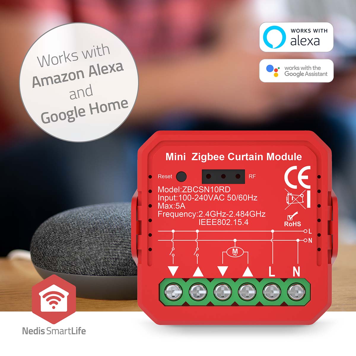 Mini Módulo para Estores Zigbee com Percentagem - Nedis - Tuya / Smartlife