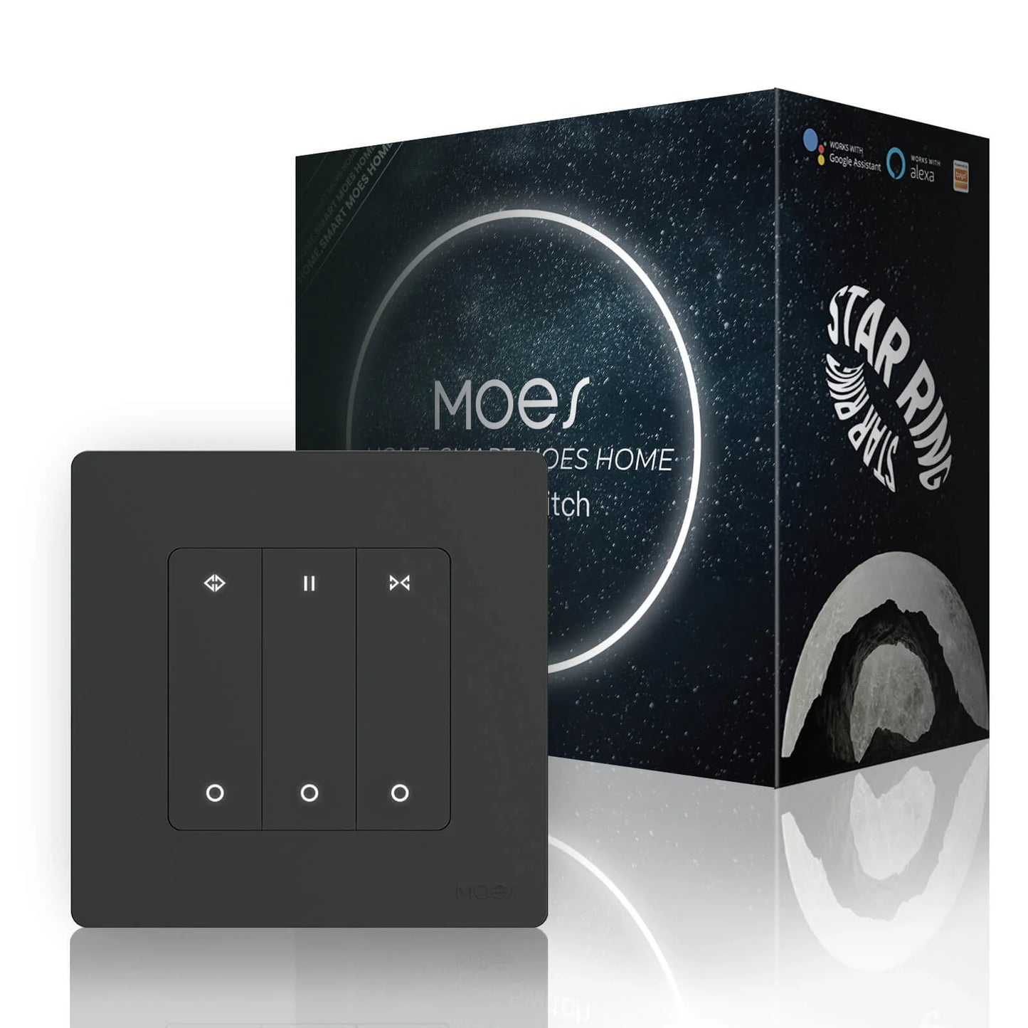 Interruptor Estores Star Ring Moes - Zigbee 3.0 - Cinzento