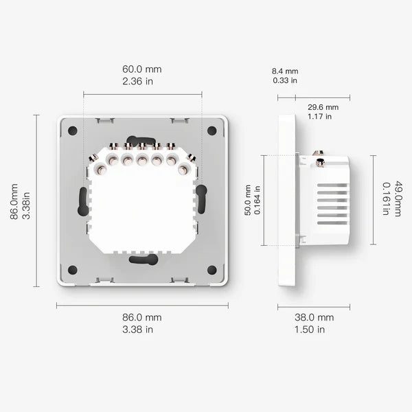 Interruptor Star Ring Zigbee 3.0 Moes - 3 Gang - Branco