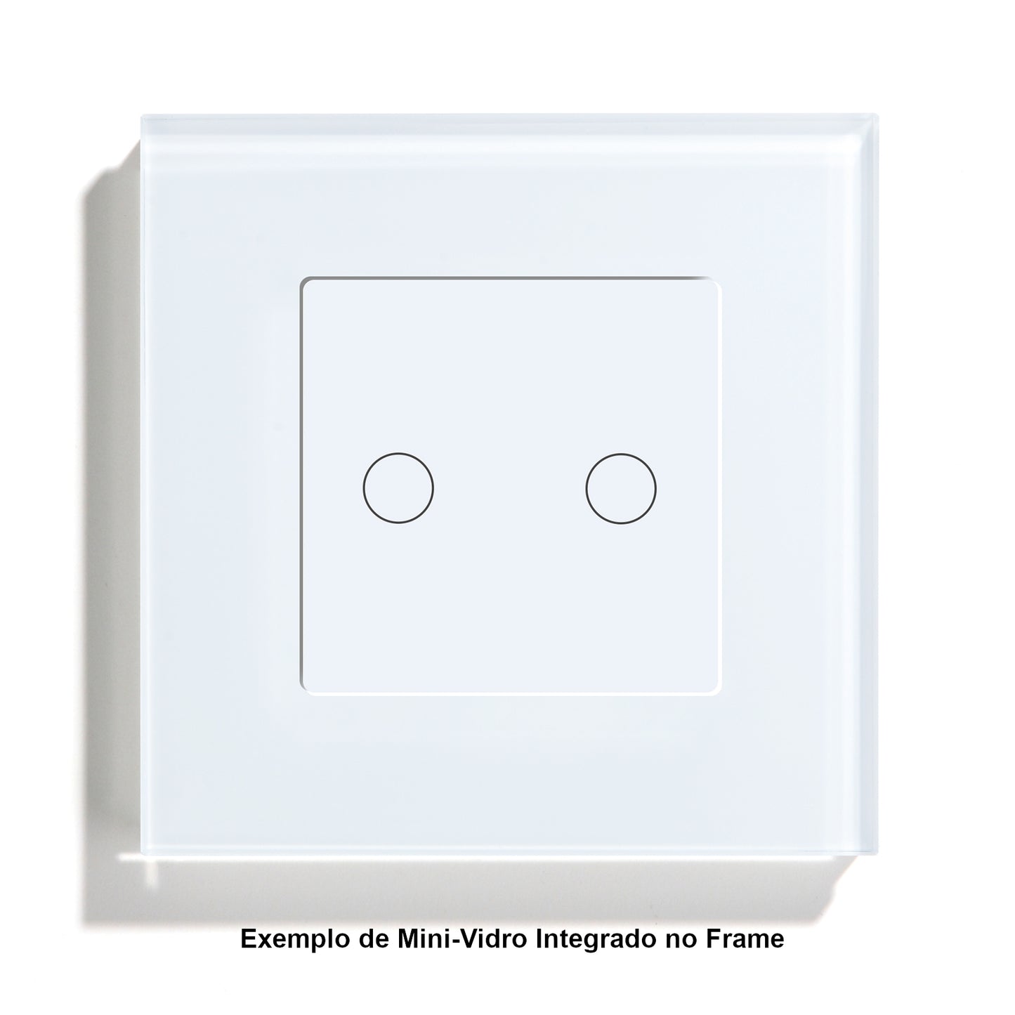 Mini cristal para interruptor de 2 vías de 47 x 47 mm - Para integrar en el marco - Línea Desire - GL47P2W