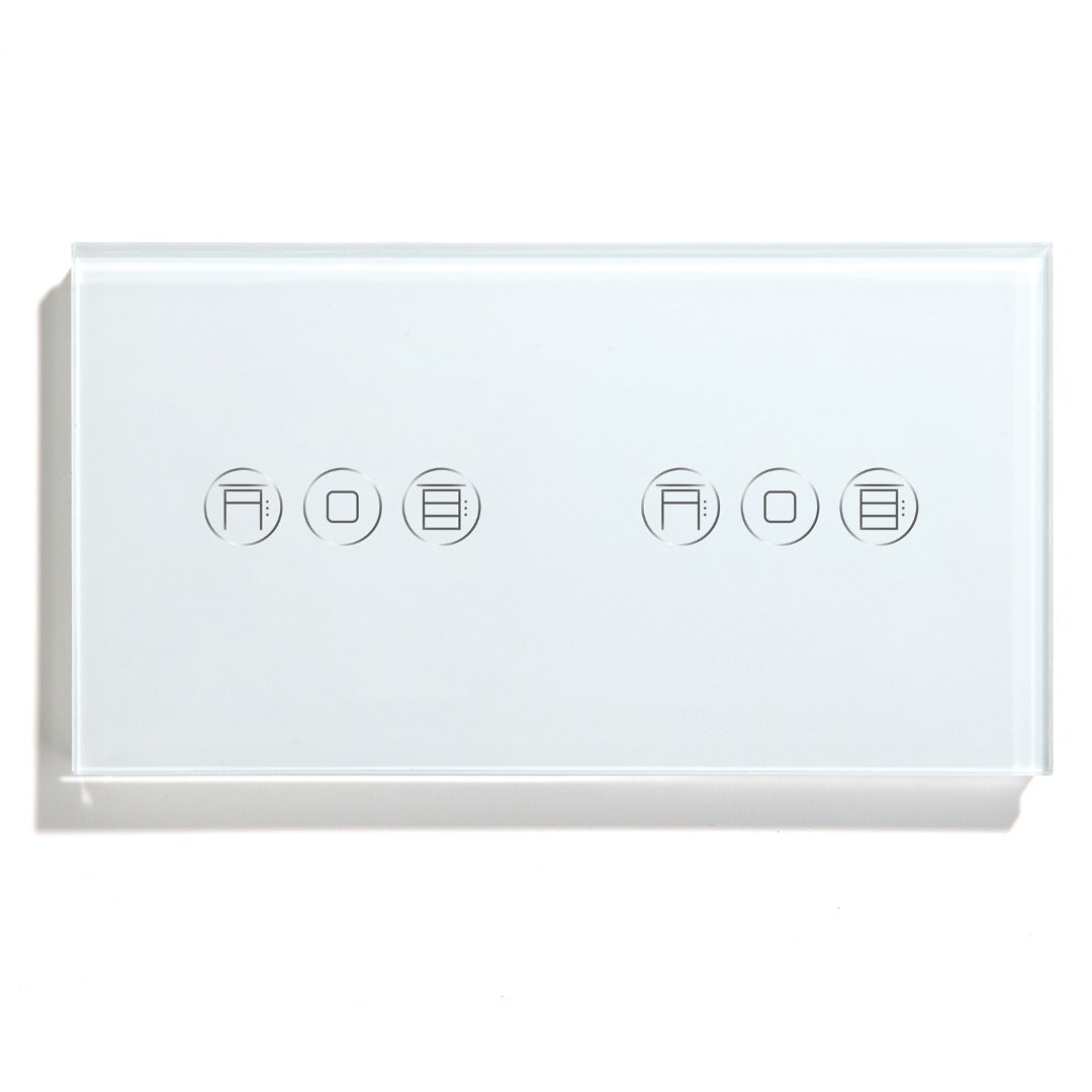 Interruptor de persiana con panel de vidrio doble de 157 x 86 mm para integración Zigbee Desire - GL157TRSIP3TRSIP3W