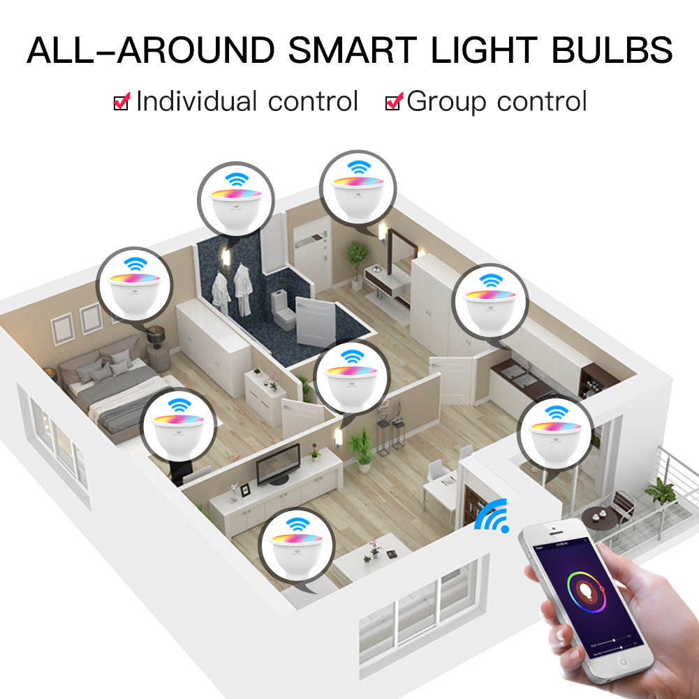 Bombilla inteligente Zigbee RGB GU10 - Tuya / Smartlife / Hue / eWelink - ZB-5W-GU10