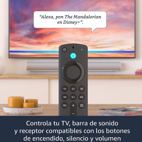 Fire TV Stick 4K con control remoto por voz de Alexa (incluye controles de TV)