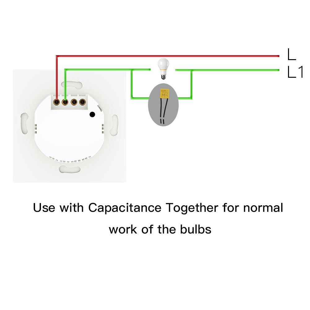 Interruptor Touch de Luz Wi-Fi + RF Branco - 3 Gang Moes - SEM NEUTRO - Gama Simple Touch - Tuya / Smartlife - WS-EU3-L