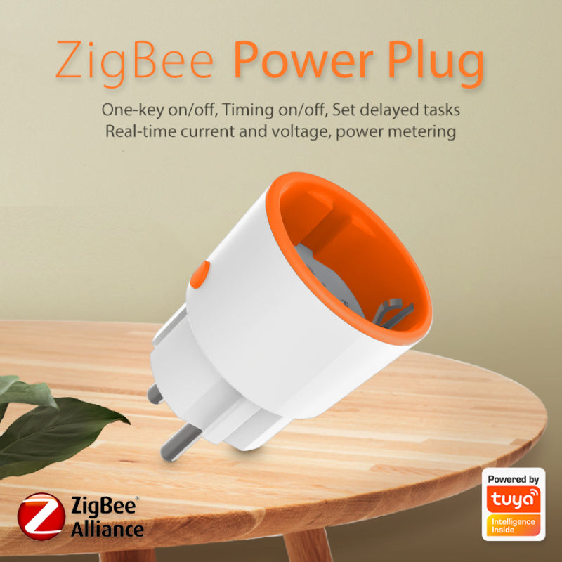 Tomada Inteligente ZIGBEE 3.0 16Amp c/ Controlo de Consumo - Tuya / Smartlife