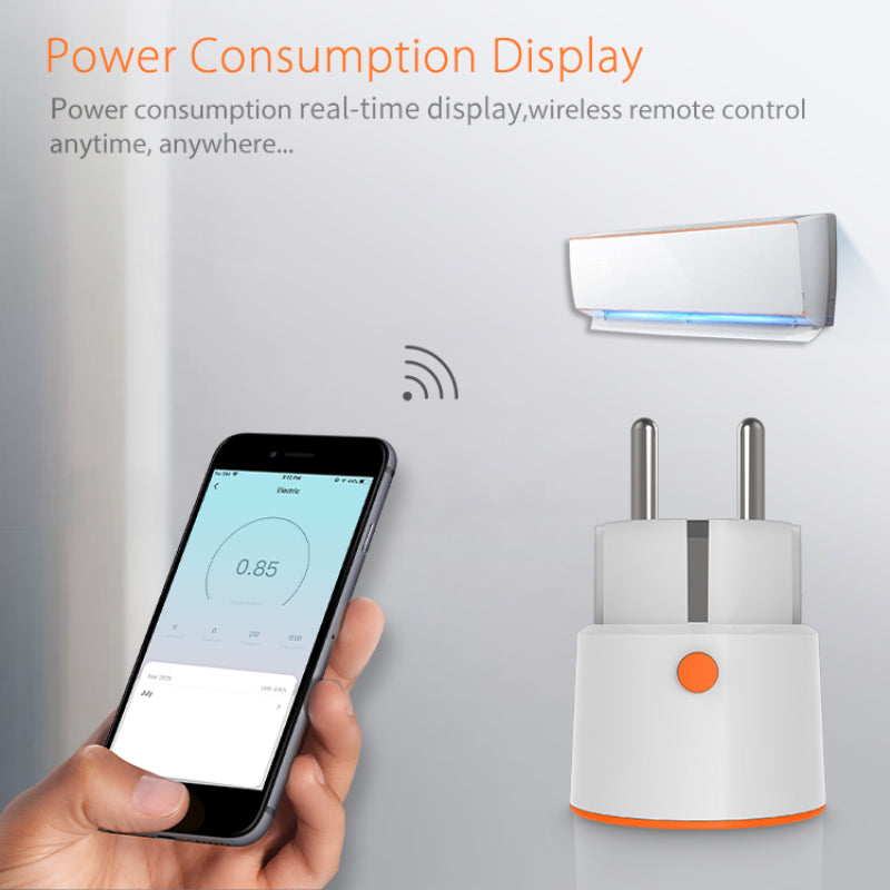 Tomada Inteligente ZIGBEE 3.0 16Amp c/ Controlo de Consumo - Tuya / Smartlife