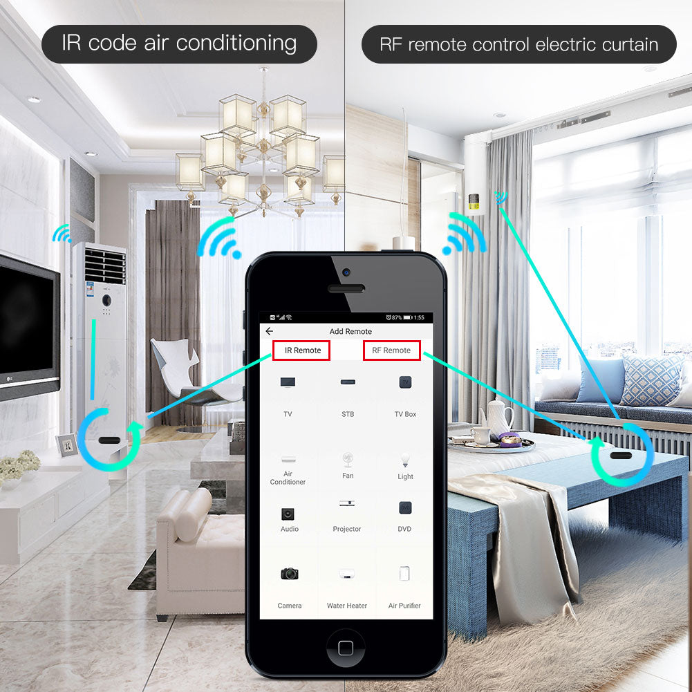Controlador infrarrojo + RF Moes - Tuya / Smartlife / RF-R1