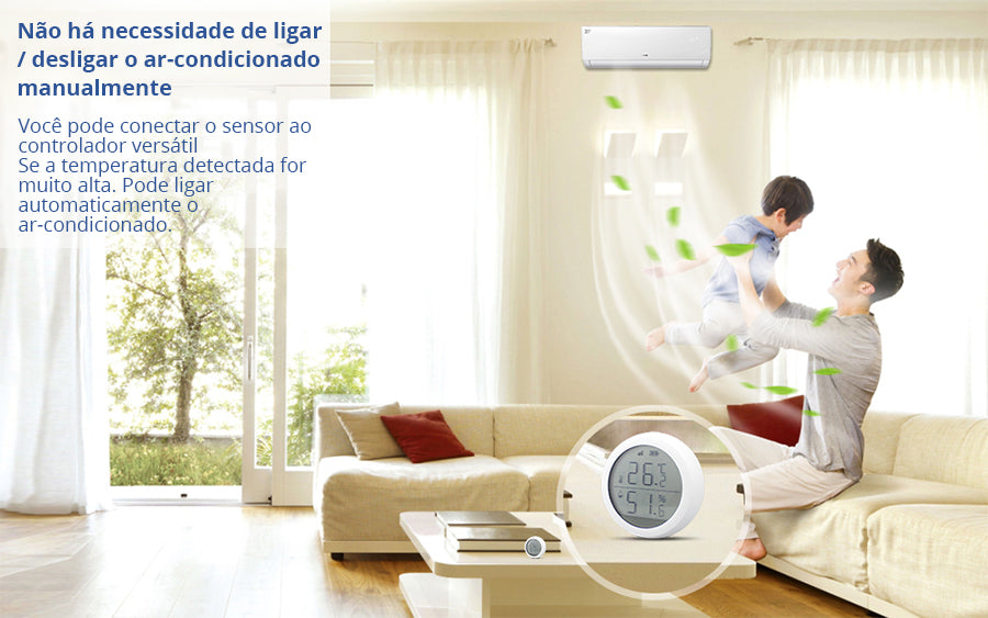 Sensor de temperatura y humedad Zigbee con pantalla Moes - Tuya / Smart Life